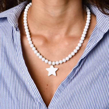 Collier Athéna Blanc